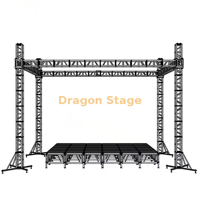 10x6x8m Outdoor Mobile Stage 10x6x8米户外移动舞台