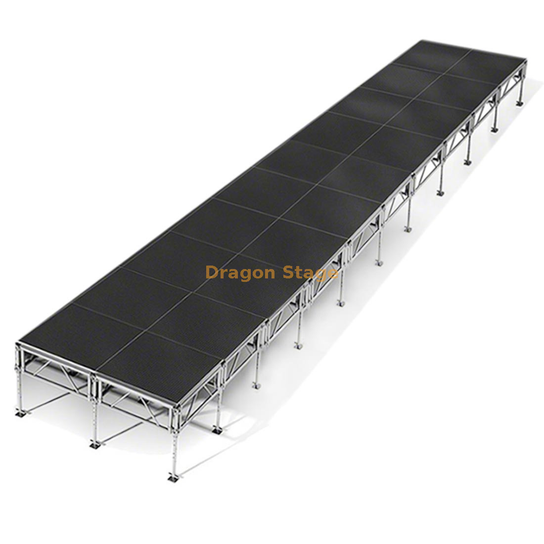 40x8ft All-Terrain Height Adjustable Outdoor Stage System 40x8 英尺全地形高度可调室外舞台系统