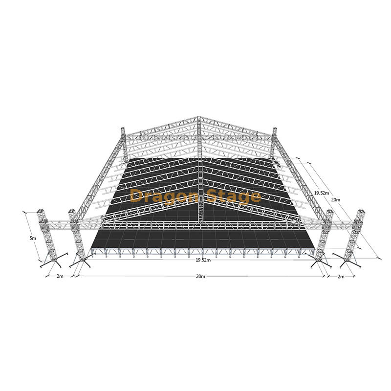 Aluminum Concert Stage Truss 20x20x5m (2) 铝制音乐会舞台桁架20x20x5m(2)