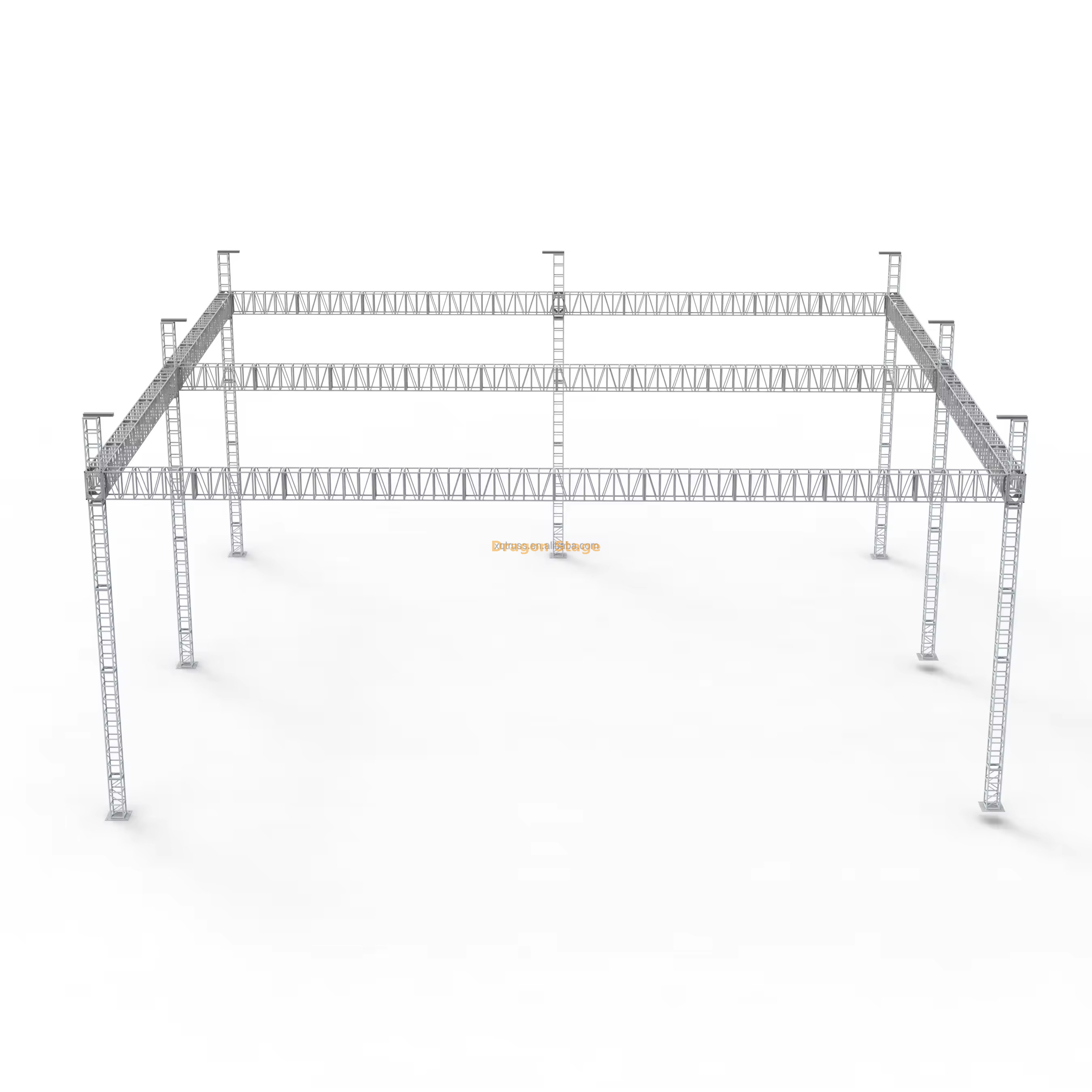 Manufacturer High Quality Cheap Professional Easy Frame Aluminum Studio Light Flat Roof Truss System 80x60ft (2) 制造商高品质廉价专业简易框架铝工作室轻型平屋顶桁架系统 80x60 英尺 (2)