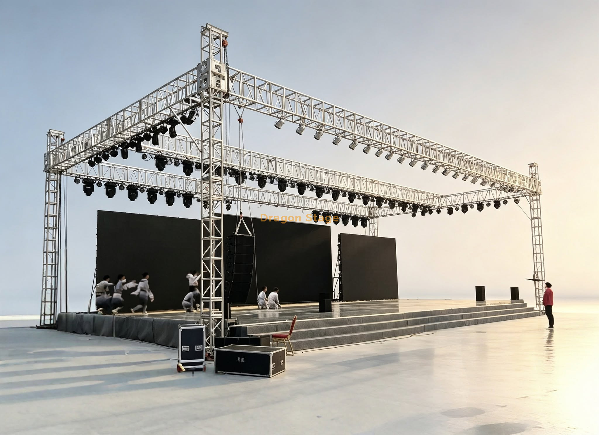 Bolt Roof Trusses Concerts Stages 20x12x12m 螺栓屋顶桁架音乐会舞台 20x12x12m