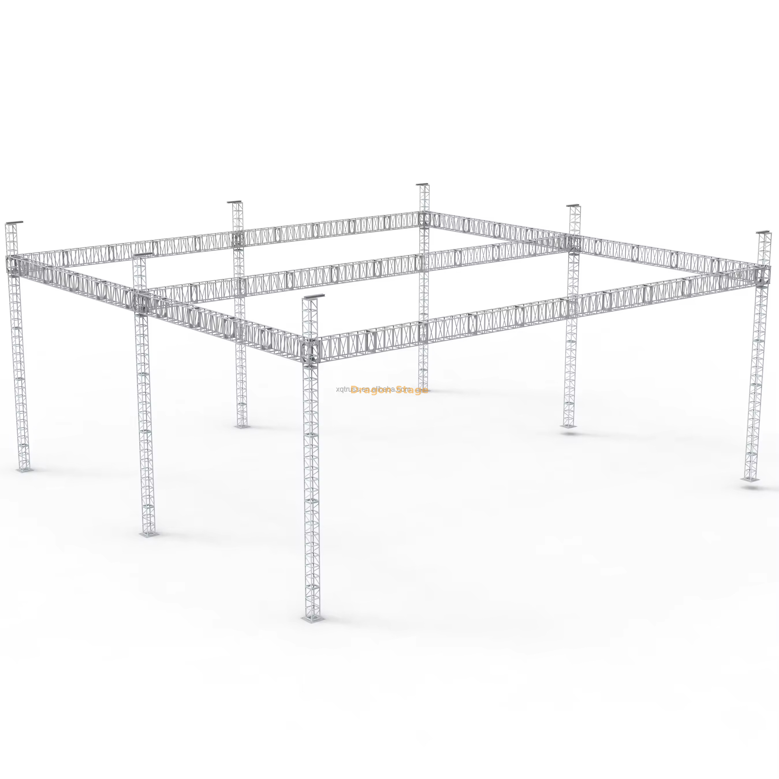 Manufacturer High Quality Cheap Professional Easy Frame Aluminum Studio Light Flat Roof Truss System 80x60ft (1) 制造商高品质廉价专业简易框架铝制工作室轻型平屋顶桁架系统 80x60 英尺 (1)