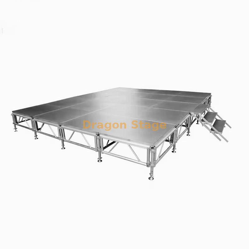 1.22x1.22m Aluminum Alloy Portable Outdoor Performance Stage for Sale 6.1x4 (2) 1.22x1.22m 铝合金便携式户外表演舞台出售 6.1x4 (2)