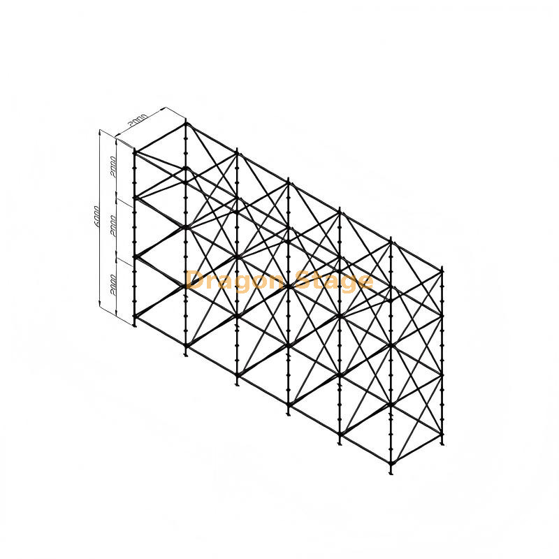 10x6m Heavy Duty Steel Layher Truss Stage Backdrop Wall 10x6 米重型钢层桁架舞台背景墙