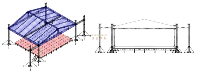 铝制户外音乐会定制桁架系统与翅膀屋顶桁架价格