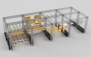 美国忍者战士桁架使用铝桁架进行户外运动56x16x14ft（17x4.9x4.3m）
