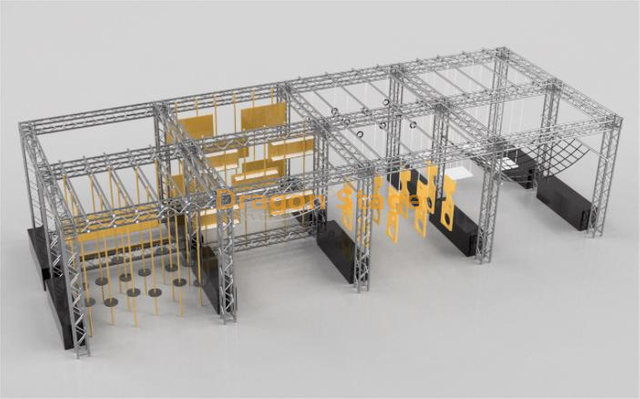 美国忍者战士桁架使用铝桁架进行户外运动56x16x14ft（17x4.9x4.3m）
