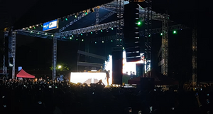 户外音乐会方形舞台桁架结构及活动帐篷