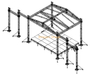 铝制的照明廉价桁架10x6x7m 2对扬声器和LED屏幕的机翼