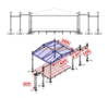 海滩铝制屋顶桁架设计活动的成本40x20x20ft 12x6x6m