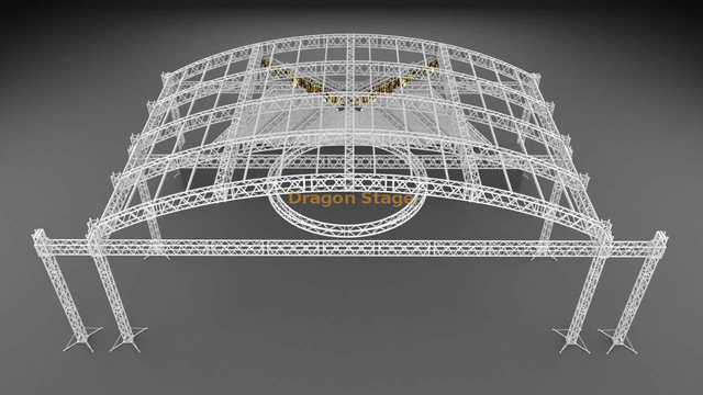 定制户外便携式桁架系统35x20x11m圆形直径10m