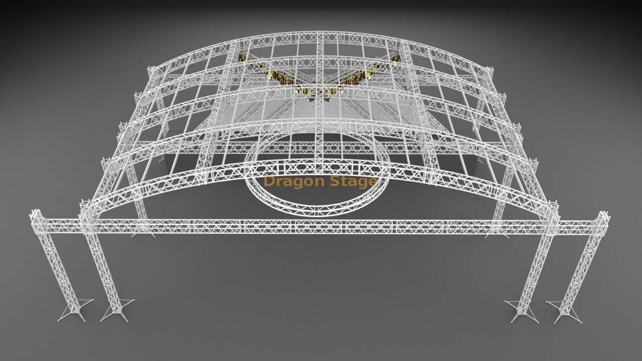 定制户外便携式桁架系统35x20x11m圆形直径10m