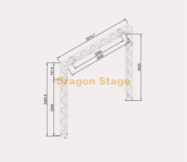 三角形桁架进球后套件，用于终点线3.5 x330万