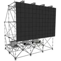 用于 6x4m LED 屏幕的 6x4x6m 环锁系统，带 4 个顶部部分和 3 个水镇流器