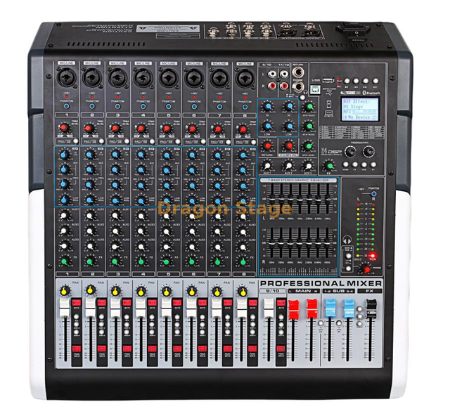 HTS10 8 通道专业音频混音器，带 DSP 效果