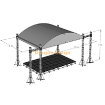 音乐会舞台曲线屋顶桁架10x8x7m