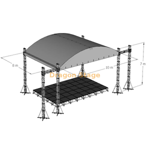 音乐会舞台曲线屋顶桁架10x8x7m