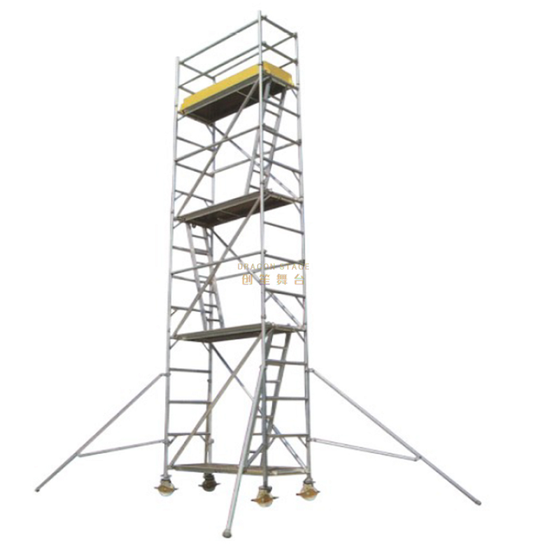 铝制移动单攀爬梯脚手架塔5M
