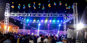 290毫米 Dj 灯光铝合金大舞台平台板和圆形屋顶音乐会桁架舞台屋顶桁架零件出售