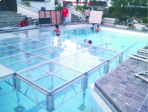 透明舞池亚克力舞台平台游泳池