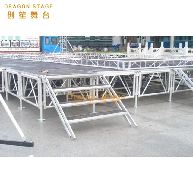 铝制活动舞台地板 20x11m 带 2 个楼梯