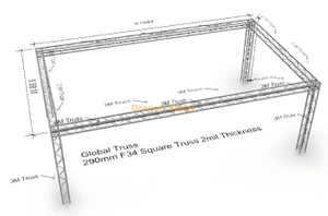 全球婚礼活动铝制屋顶桁架系统9x5x3m