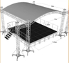 铝制级扬声器弯曲的屋顶桁架8x8x8m