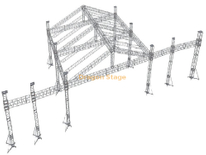 音乐会银色看台活动桁架 12x12x9m 带 4 个翼