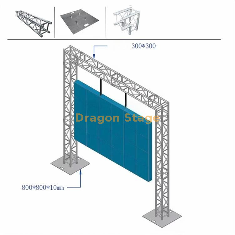 LED屏幕重载全球目标桁架4x4m