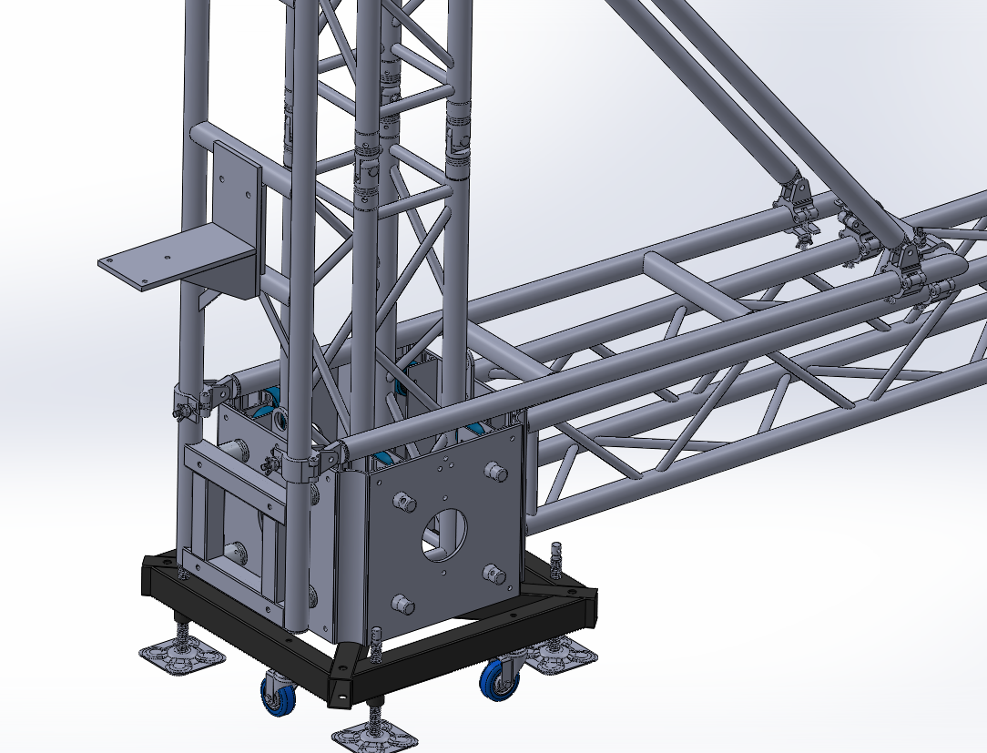 290毫米桁架柱架，用于铝板套筒