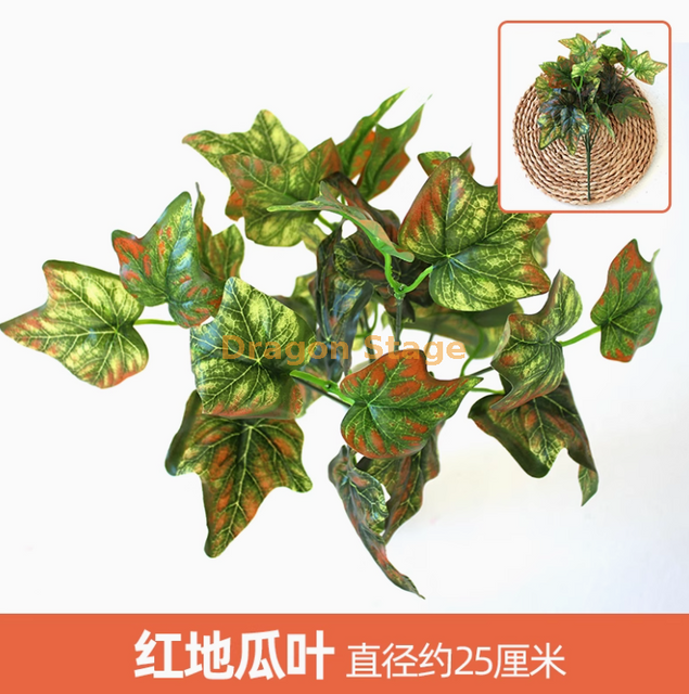 绿色植物，模拟植物墙，塑料草坪，阳台，室内背景，花墙，橙色红薯叶，1个分支