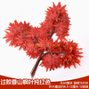 模拟的榕树叶，红枫叶，银杏叶，购物中心的室内假树枝，经过jiaoxiang山地枫叶，纯红色（12个树枝）