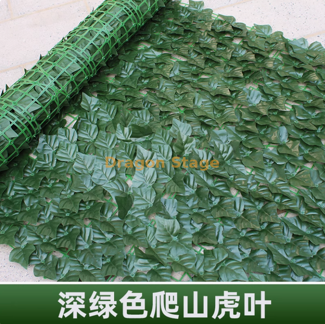 模拟的绿色植物墙，塑料围栏，围栏，室外深色常春藤（1米 * 3米），带有捆绑的丝绸和3个蝴蝶