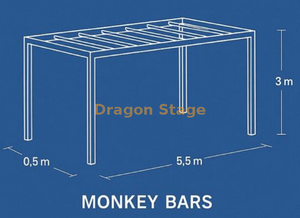 忍者体育竞赛猴子酒吧5.5x0.5x3m