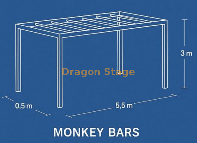 忍者体育竞赛猴子酒吧5.5x0.5x3m