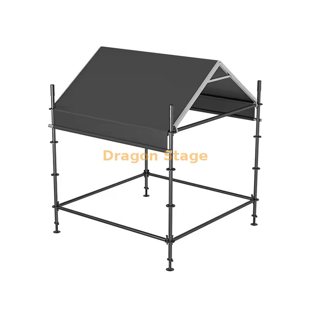 专业 Layher FOH 控制台展位 – 重型音响和灯光控制站