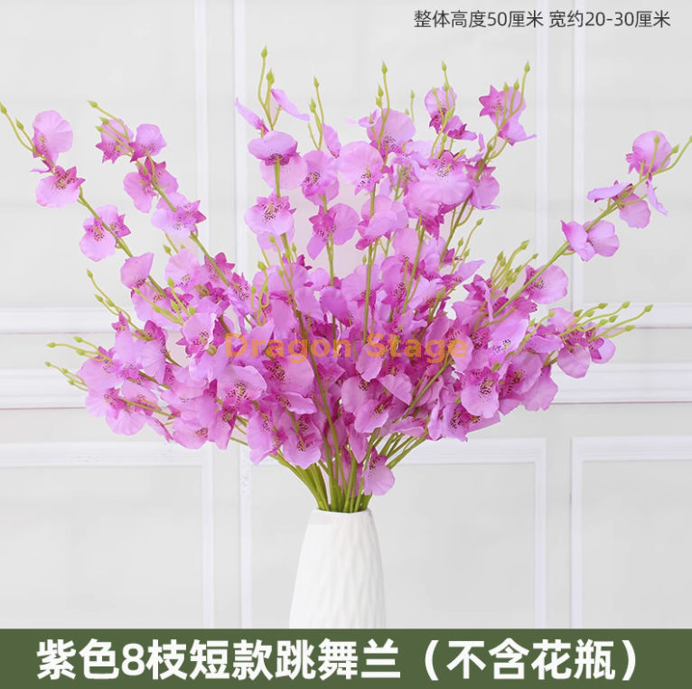 8 8枝短款紫跳舞兰