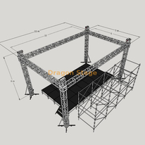 290毫米黑色DJ桁架阶段10x6x6m