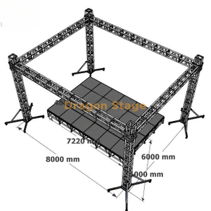 露天远征用非洲铝制标准舞台桁架 8x6x6m