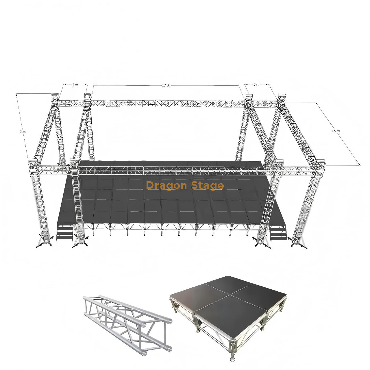 PA 扬声器翼桁架