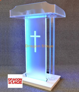 大型有机玻璃 LED 麦克风桌教堂讲坛讲台讲台桌