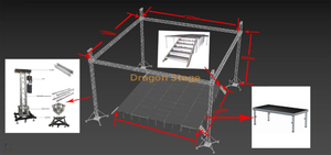 定制室内现代教堂舞台活动12x12x8m快速阶段10x10m