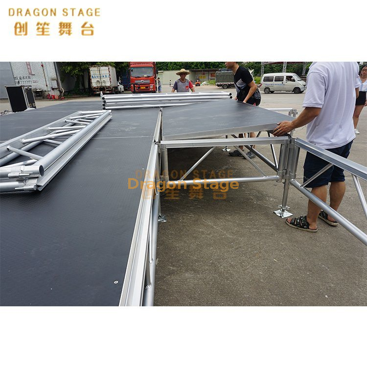 搭建模块化舞台 10 件 2.44mx6.1m 高 3-4 英尺