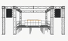 便携式铝制摊位DJ桁架4x4x4m