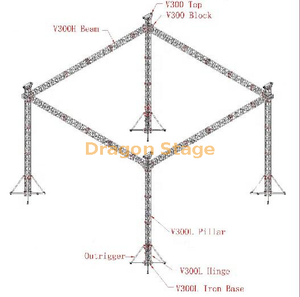 非洲户外活动照明桁架框架10x8x6m