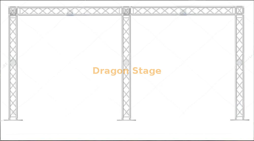 铝制婚礼照明背景架桁架6x3m