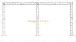 铝制婚礼照明背景架桁架6x3m
