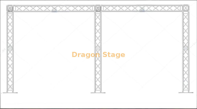铝制婚礼照明背景架桁架6x3m