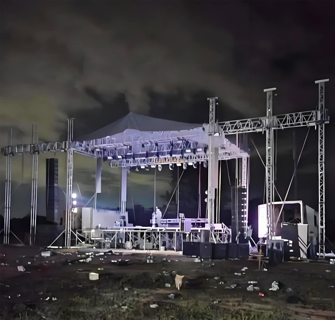 铝制重型扬声器照明屋顶桁架阶段8x6x8m