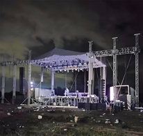 铝制重型扬声器照明屋顶桁架阶段8x6x8m
